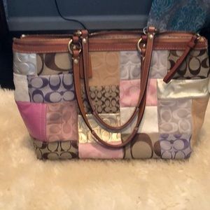 Coach patchwork purse - spring colors